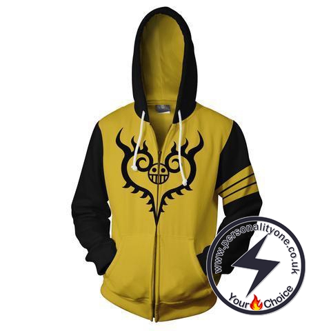 One Piece - Trafalgar D. Water Law Tattoos ZipUp - Hoodies Jackets